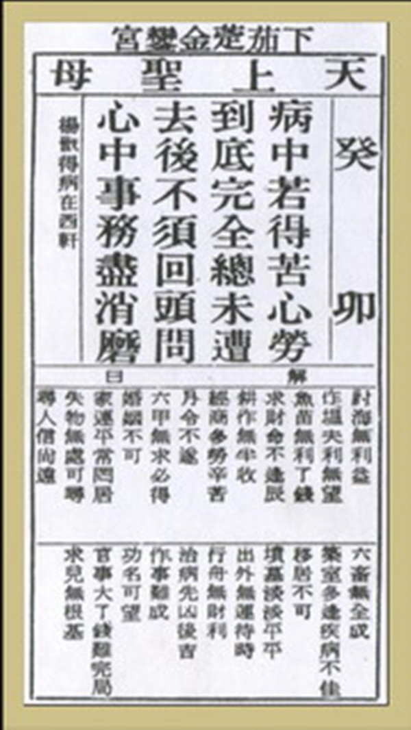 【妈祖灵签】第五十六签 癸卯