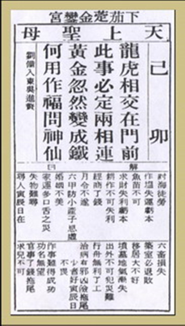 【妈祖灵签】第三十二签 己卯