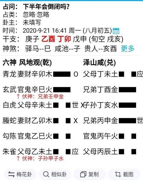 六爻测事业，下半年会倒闭吗？