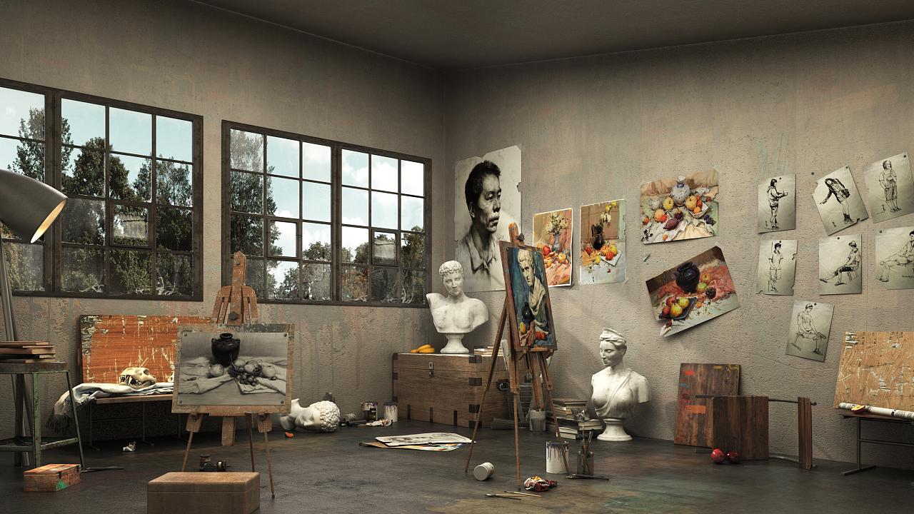 画室乱糟糟，身体可能出问题